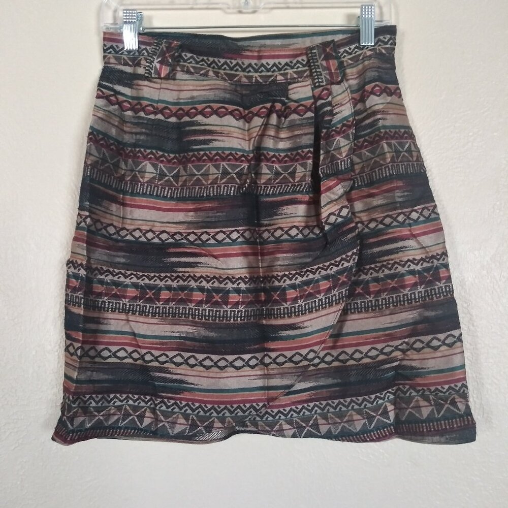 Vintage Scott Taylor Aztec Mini Skirt Women's Size 8